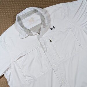 Under Armour Flats Fishing Guide II Shirt UA Heat Gear Men XL Loose Long sleeve